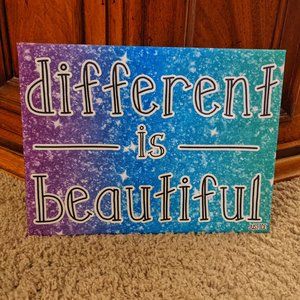 Different is Beautiful Multi-Color Wall Decor